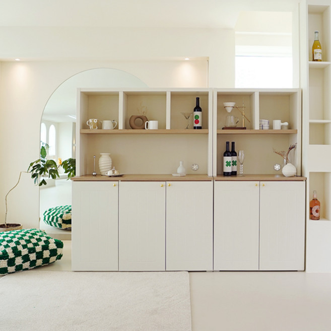 모아이 델피 렌지대 다용도 주방수납장 선반장 상부장 800 1200, 800 상부 선반장(단품)-네추럴투톤