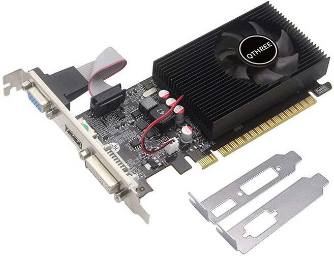 QTHREE NVIDIA GT 730 4GB 그래픽 카드 DDR3 128비트 PC PCI Express x16 DVI-I HDMI VGA 로우 프로파일 컴퓨터 G, QTHREE NVIDIA GT 730 4GB 그래픽 카