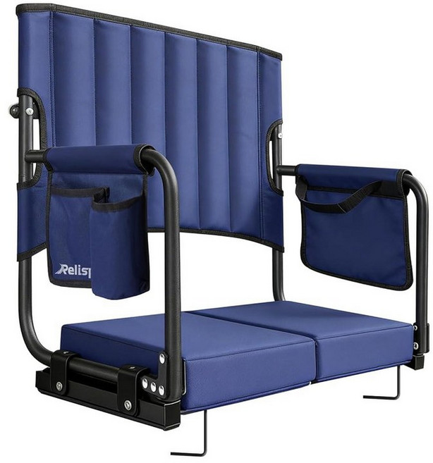 Relispo Stadium Seats with Back Support 550LB 19\" Higher Back Bleacher Seat for Big Users Extra-, 1