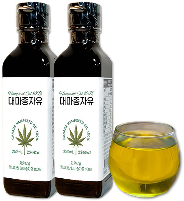 큰나무 캐나다 대마종자유 햄프씨드 오일, 2개, 250ml