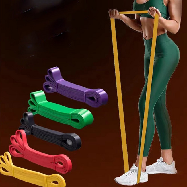 라텍스 헬스 근력 스포츠 운동 튜빙 풀업 파워 밴드 턱걸이 철봉 홈트, 노랑, 1개