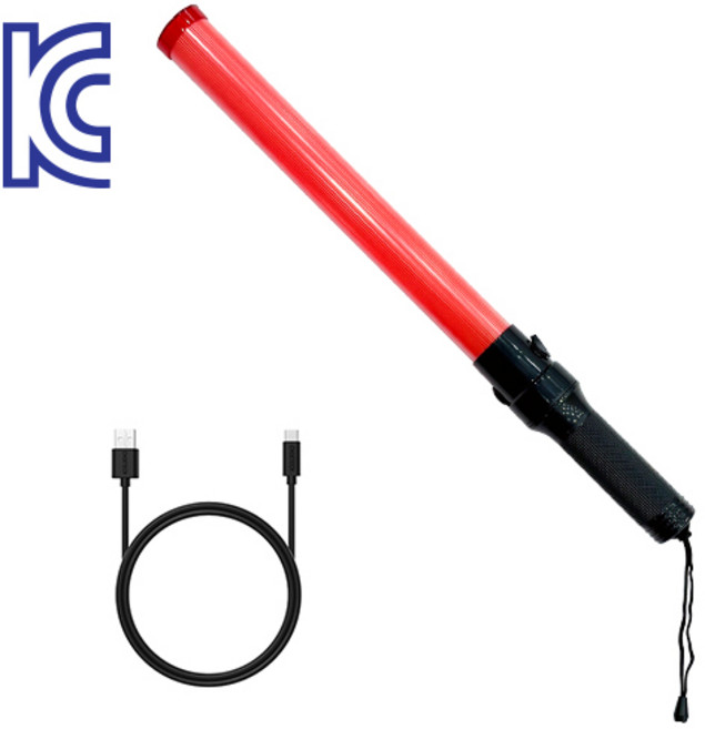 C타입 충전식 일반신호봉 경광봉 안전지시봉 차량통제신호봉 차량비상용 도로공사 경광봉, 1개