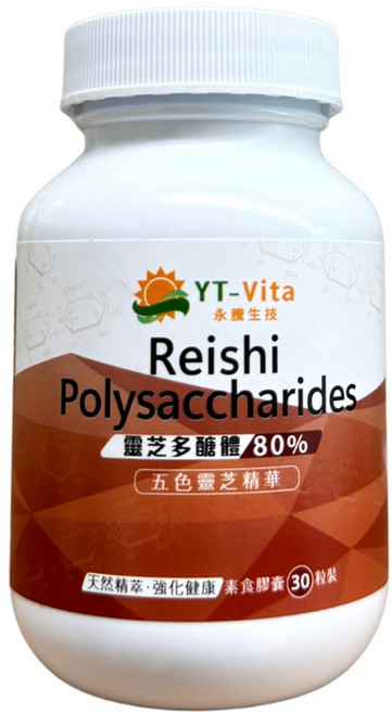 活萃泱 靈芝多醣體膠囊 30粒裝 五色靈芝 調整體質 調節生理機能 YT-Vita 永騰生技, 1個, 30顆