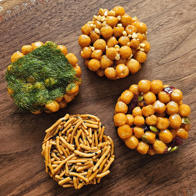 연의당 감태 오란다 수제 강정 전통과자 답례품 선물 12개입, 1세트, 420g