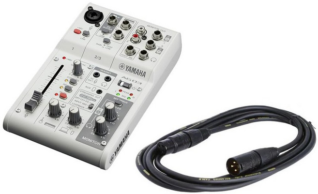 [Amazon.co.jp YAMAHA 3m 3 AG03MK2 W MC 한정] 야마하 라이브 스트리밍 믹서 오디오