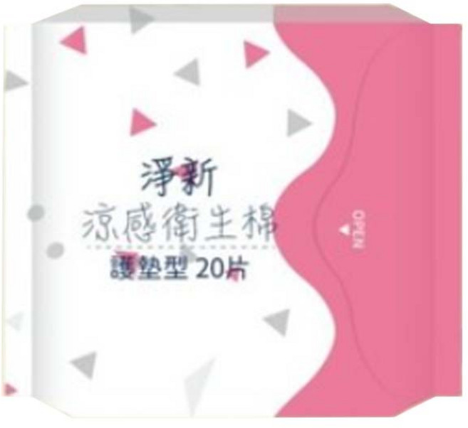 淨新涼感衛生棉 生理用品, 20片, 1個