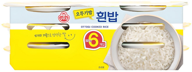 오뚜기 오뚜기밥 흰밥, 210g, 6개