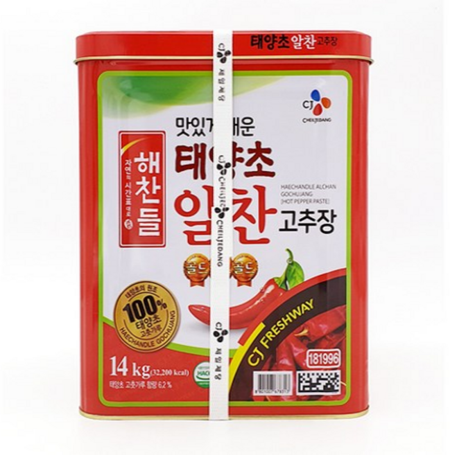 해찬들 태양초 알찬 고추장, 14kg, 1개