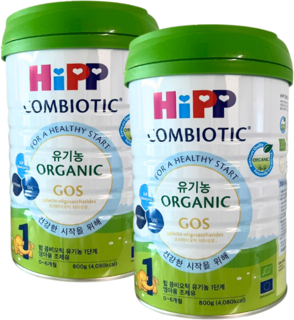 힙 콤비오틱 유기농 분유 1단계, 2개, 800g