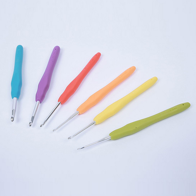 야나 사라 실리콘 손잡이 코바늘, 6호 (3.5mm), 1개