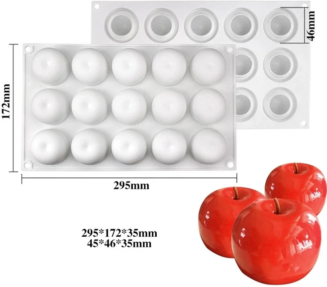 망고 라즈베리 실리콘 몰드 베이킹용 무스 3D 과일 레몬 딸기 초콜릿 케이크 장식 주방 도구, 03 다크 카키