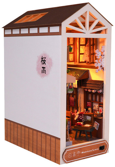 마메 DIY 책꽂이 미니어처 세트, DF-007 일본의 꽃, 1세트