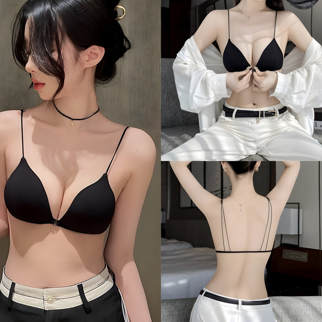 클릭코 편한 노와이어 백리스 브라렛 앞후크 백트임 2종