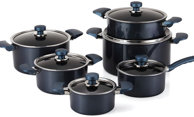 해피콜 클래식 다이아몬드 냄비세트 6종, 혼합색상, 냄비 6종, 1세트