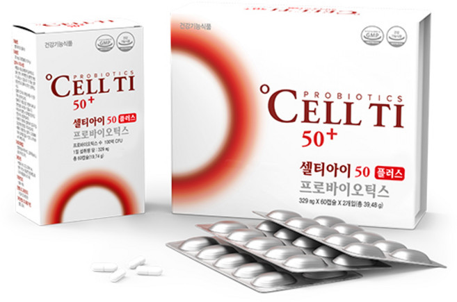 셀티아이 50플러스 [생균전문관리유산균]50대 이상 부모님 맞춤 유산균 살아있는 냉장 유산균, 2박스, 60회분