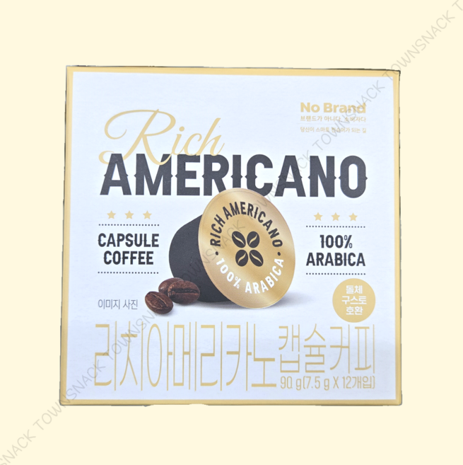 노브랜드 리치 아메리카노 캡슐커피, 2개, 12개입, 7.5g