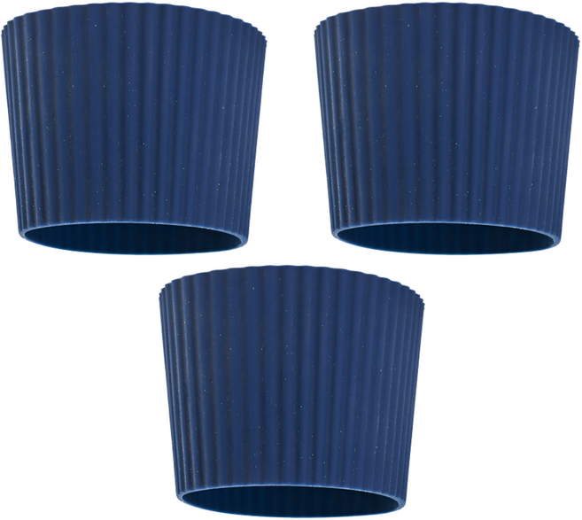 월간리빙 미끄럼 방지 실리콘 컵홀더 컵슬리브, 3개, 네이비