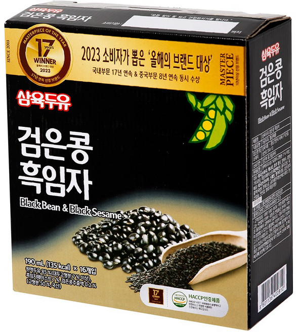 삼육두유 검은콩흑임자, 16개, 190ml