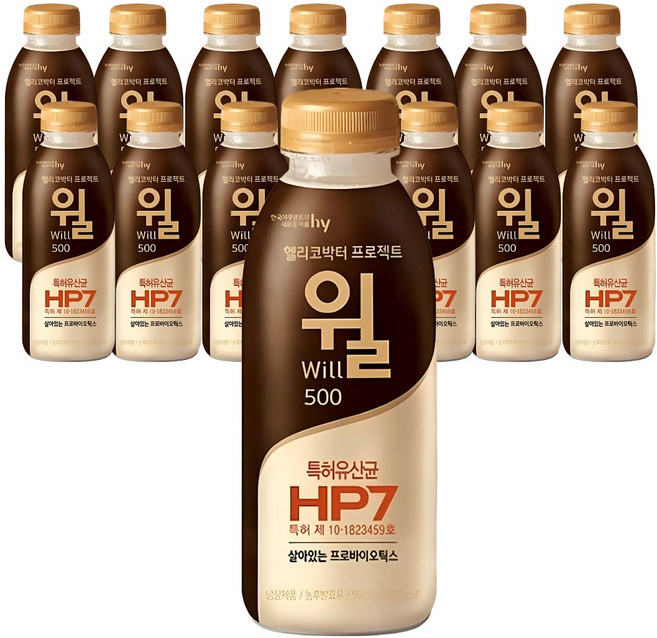 에치와이 헬리코박터 프로젝트 윌 오리지널 에코, 500ml, 15개