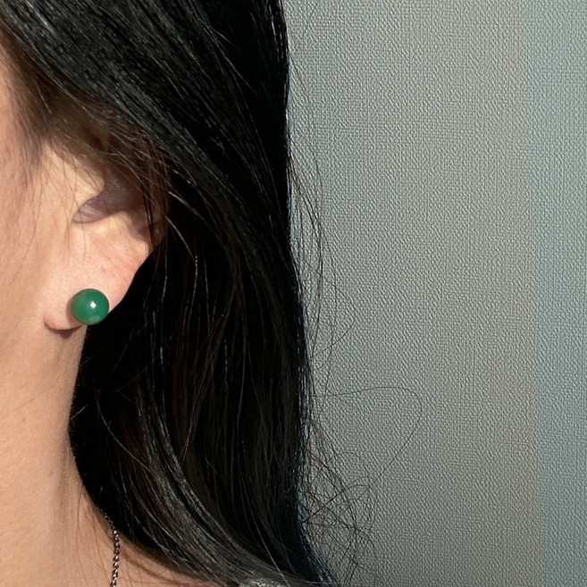 심플 마노 오닉스 원석 귀걸이