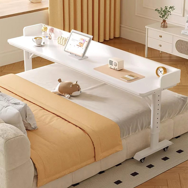 편한 이동식 침대테이블 가정용 노트북테이블 간이 좁고긴 높이조절 작업대, FD01
