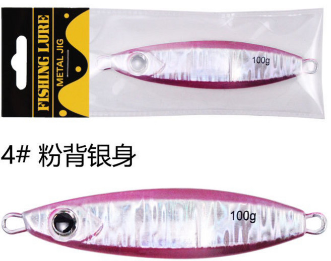 【LUREER】春鯿鐵板 40克 100克 岸拋 遠投 青物 路亞 飛扁, 粉背,40克, 1個