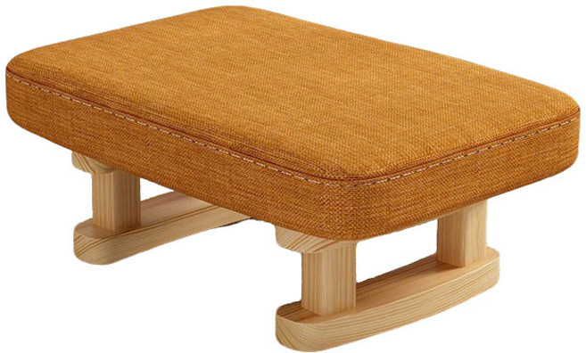 가정용 낮은 의자 원목 스툴 소파 발판 사무실 발판 미니 쇼파 스툴 의자 YSQ, 1개, 오렌지