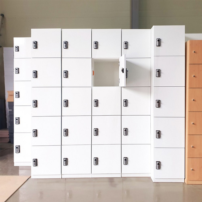 지원기업 한칸당 가격 최소수량 10칸이상 가능 300사물함 400사물함 헬스장 개인사물함 수영장 학원 필라테스 배송비착불, 단추손잡이, 화이트