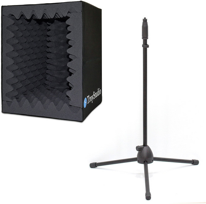 미니 방음 부스 스탠드 세트 포터블 휴대용 리플렉션 필터 마이크 방음판 반향음 잡음 콘덴서 흡음 차단, 1개