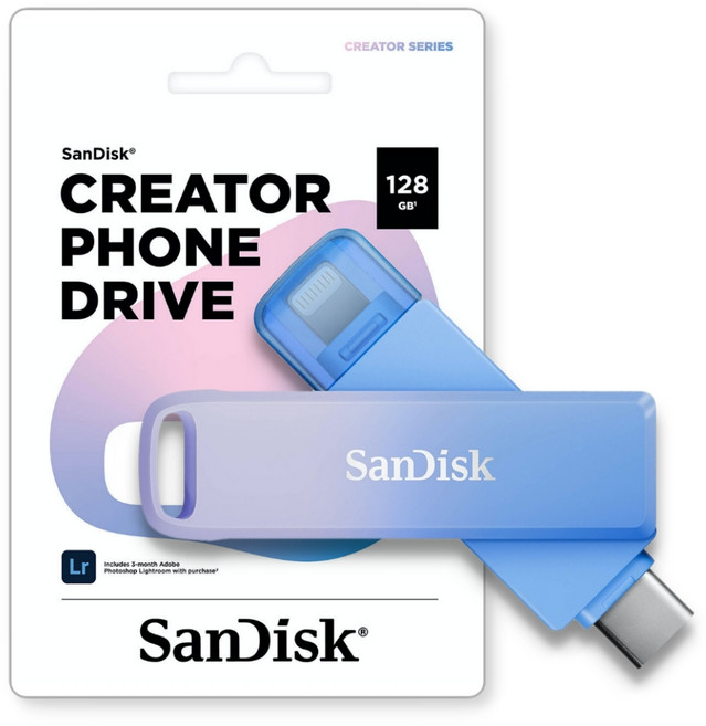 SanDisk 晟碟 Creator Phone Drive 蘋果 安卓 Type-C OTG 隨身碟, 1個, 128GB