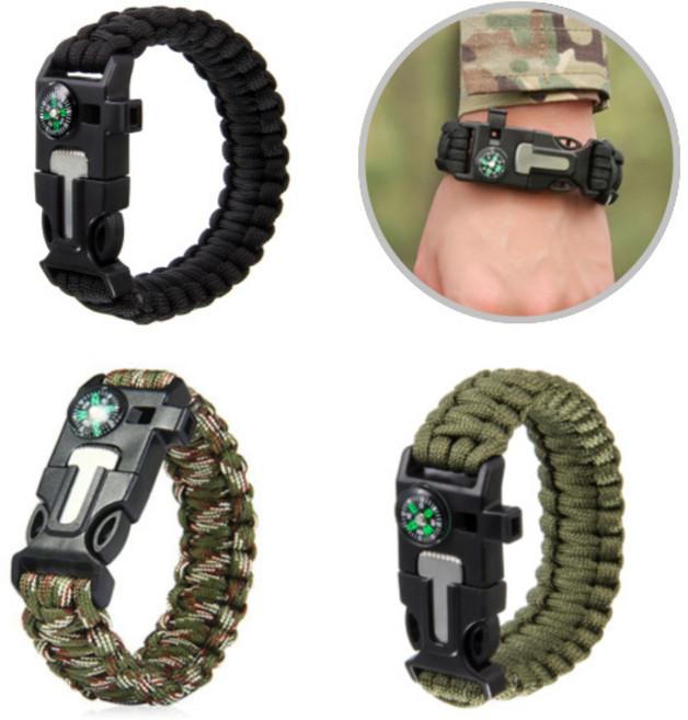 도나토르 캠핑 서바이벌 등산 응급 생존팔찌2P, 2개, 국방위장