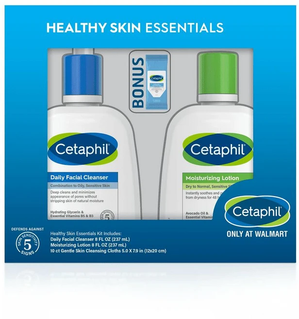 Cetaphil 세타필 페이셜 클렌저 236ml 바디로션 236ml 클렌징 티슈 10매 - 쿠팡