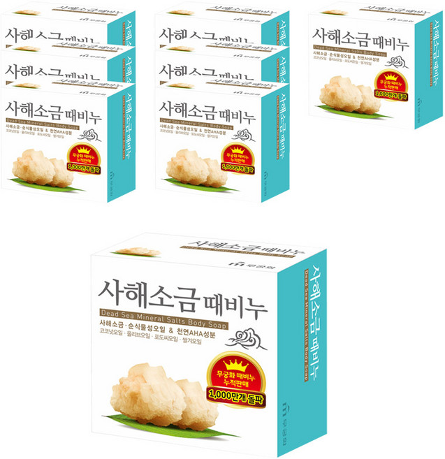 무궁화 사해소금 때비누, 100g, 8개입