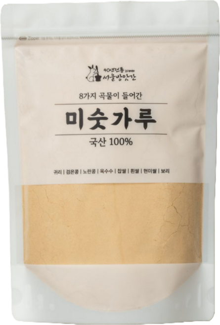 2대째 서울방앗간 국산 엄선된 8곡 미숫가루 선식 아침식사 대용, 1개, 500g