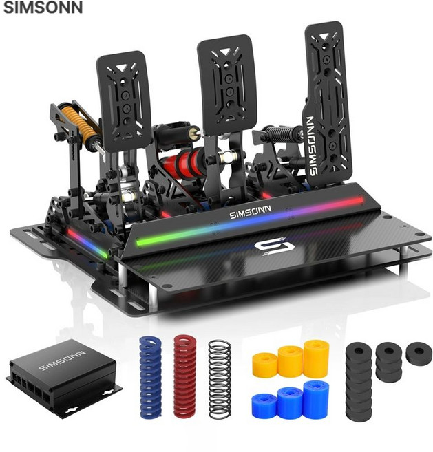 SIMSONN ProX Ultra 유압 진동 레이싱 페달 압력 감지 시뮬레이터, 1개, 울트라 센터 콘솔 박스, 기본 색상