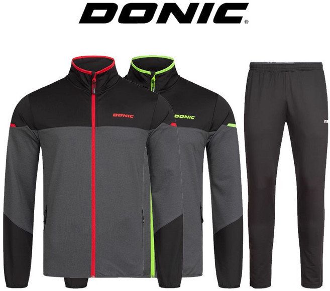 도닉 DONIC 탁구 트레이닝복 상의 집업 하의 바지 빅사이즈 남녀공용 98210 강습