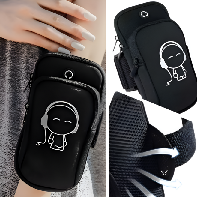 이지플 조깅 암밴드 러닝 스마트폰 파우치 운동 가방 남녀공용, 1개