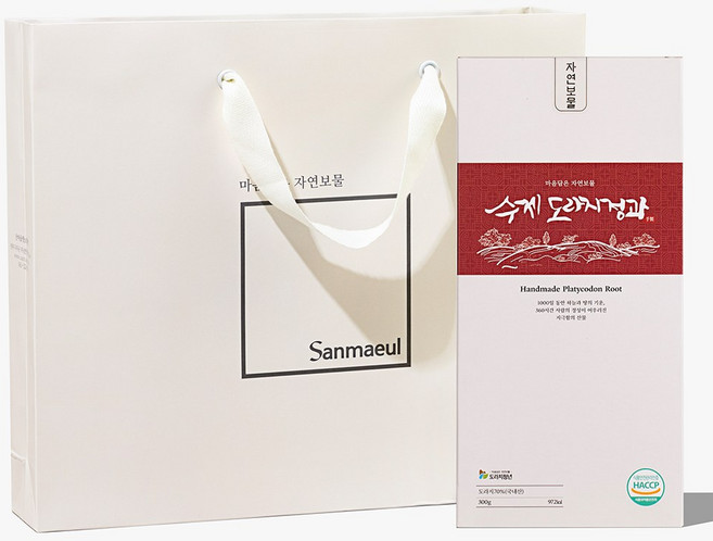 도라지청년 국산100% 개별포장 도라지정과 설 추석 명절선물 포장(보자기랜덤), 1개, 250g