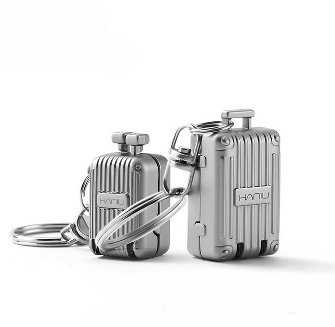 트렌디포 휴대용 여행용 접이식 캐리어 손톱깎이, 1개, LARGE 다크실버