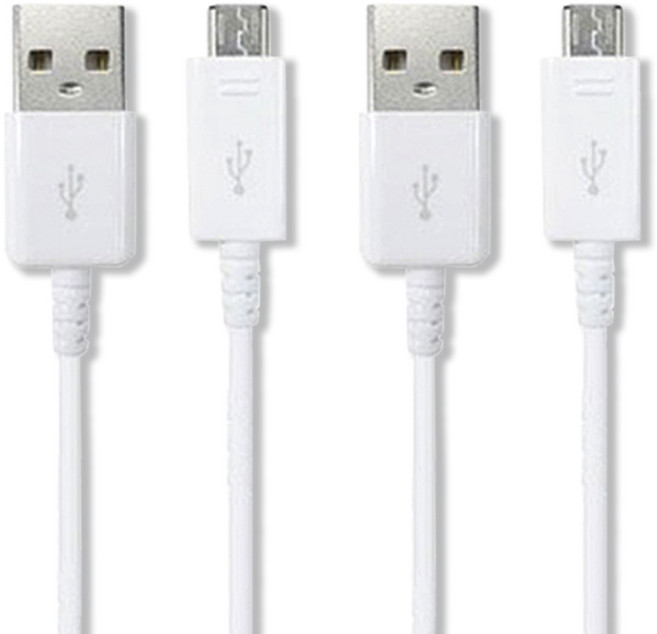 [1+1] SAMSUNG x UNBOXING 삼성호환 마이크로5핀 데이터 고속충전케이블, [1+1] 1.5미터, 2개, 화이트