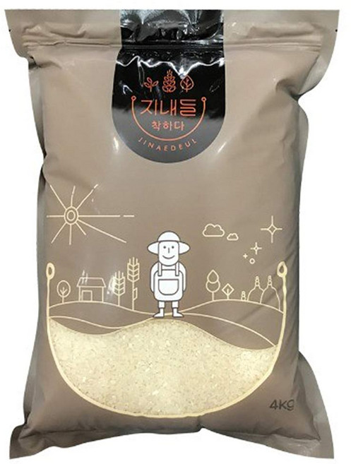 [지내들] 2021년 수확 햅쌀 4kg 유기농, 백미 4kg, 1개, 특