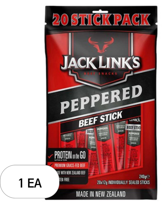 잭링크스 비프 스틱 페퍼드 육포, 240g, 1개