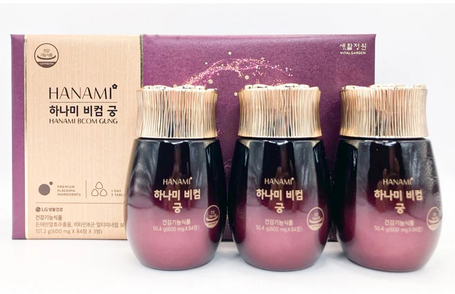 생활정원 하나미 비컴 궁 84정 3병 / 엘지 여성 건강기능식품 멀티비타민, 3개 - 쿠팡