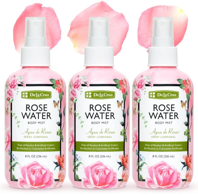De La Cruz 데라크루즈 로즈워터 바디 미스트 236ml x 3개 - 쿠팡