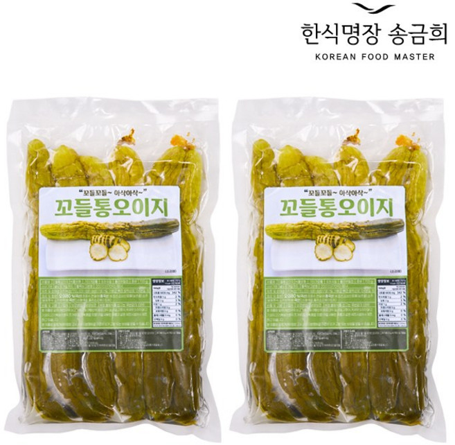 한식명장 송금희 국내산 통오이지 700g x 2개