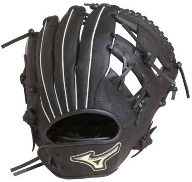 미즈노 유소년 셀렉 나인 내야 글러브 S사이즈 우투용 16700, 블랙, 1개