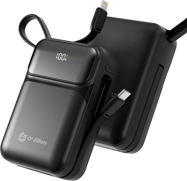 오지렌 올인원 22.5W 고속충전 대용량 보조배터리 20000mAh, 블랙, OJMH811