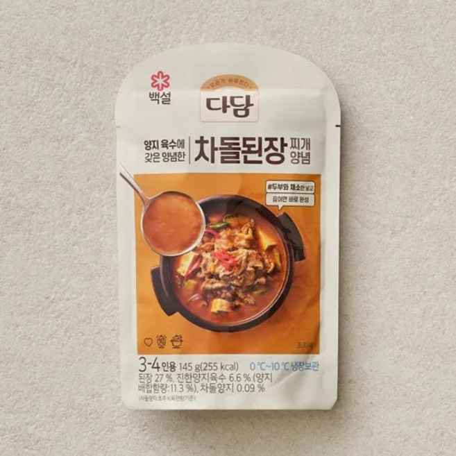 CJ 다담 차돌된장찌개 양념 145g 4개