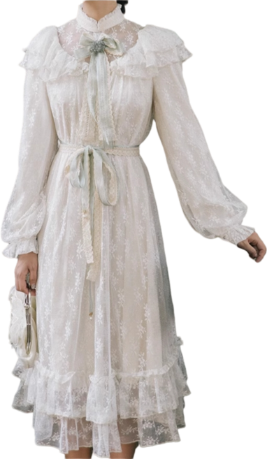 개화기의상 레이스 빈티지 복고풍 원피스 경성 리본 레트로 예쁜 원피스