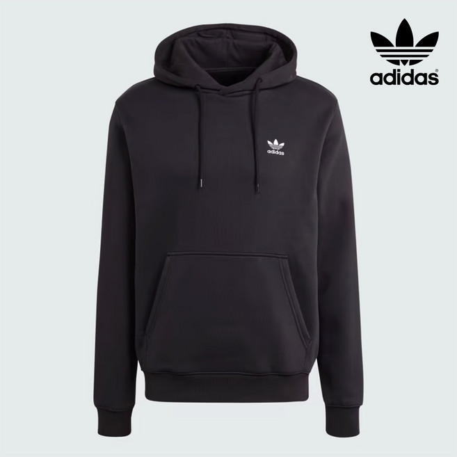 아디다스 트레포일 에센셜 후드티 후디 기모 겨울 (블랙) IM4522